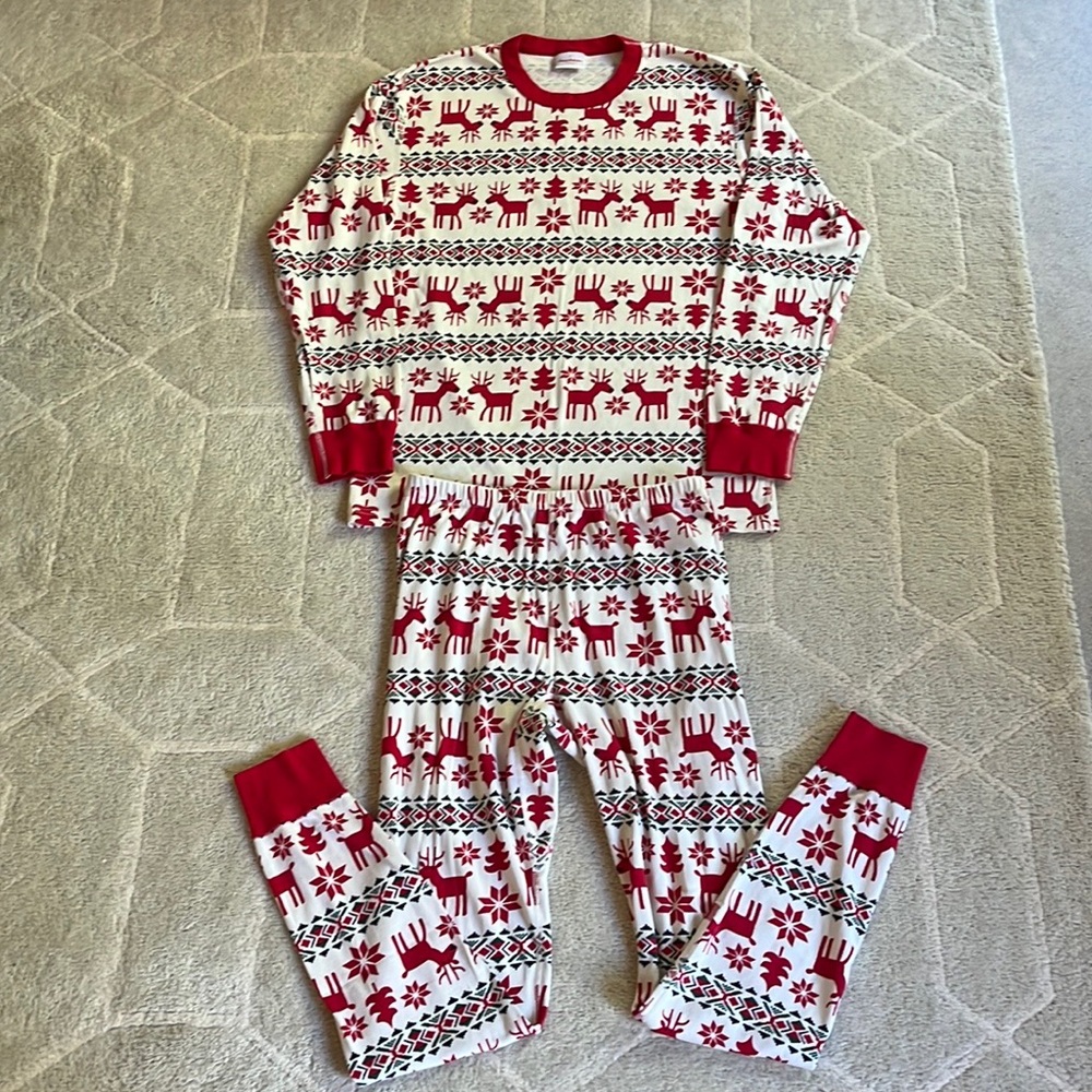 Hanna Andersson Organic Reindeer PJ Set